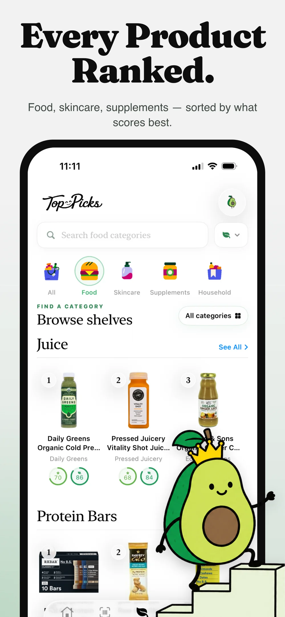 Top Picks product rankings in the Reviews app