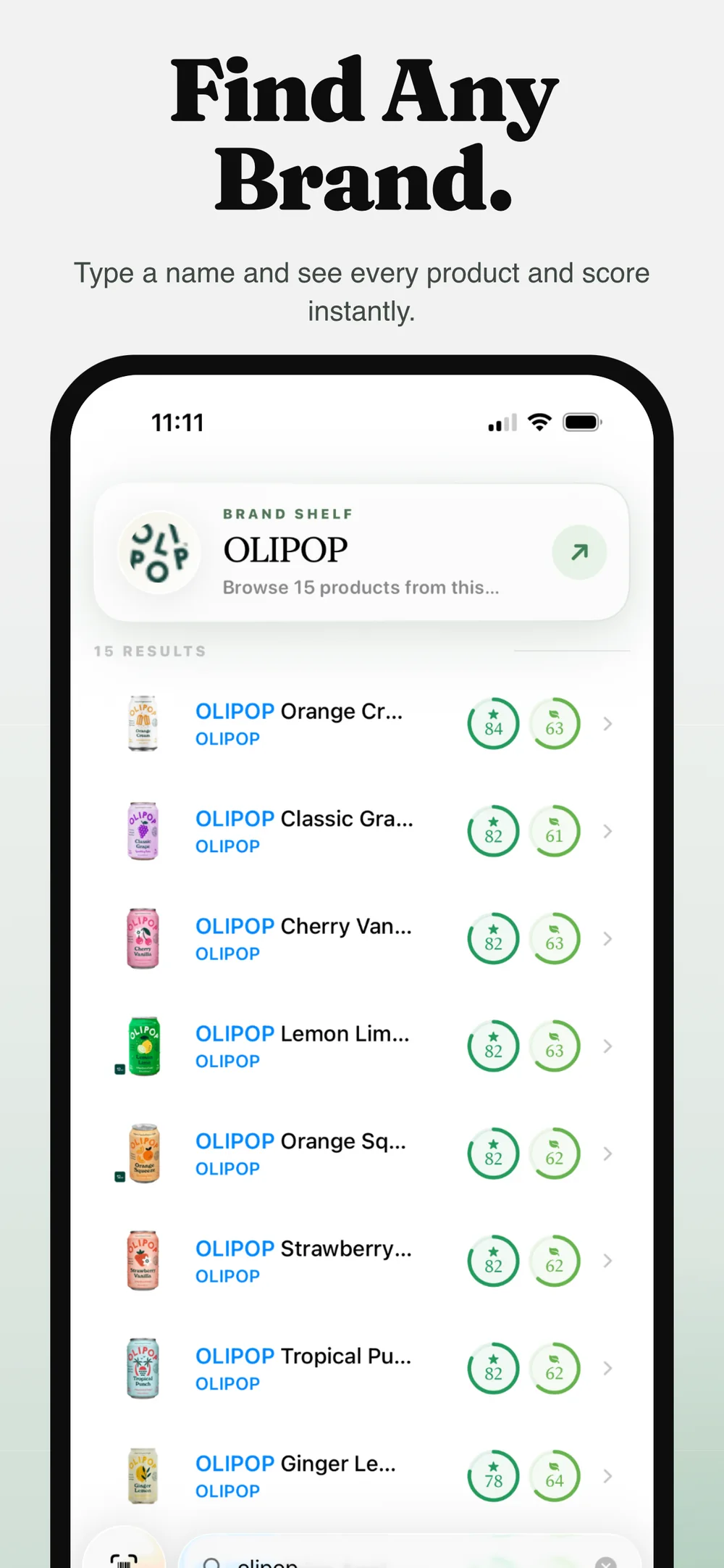 Product and brand search in the Reviews app