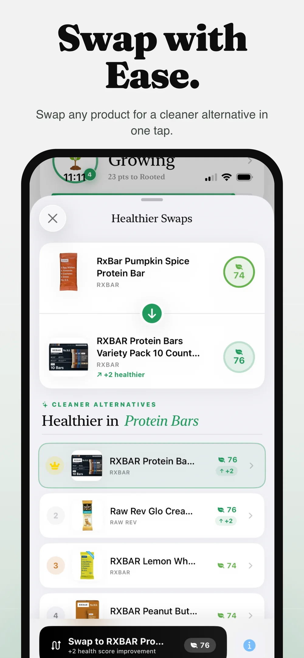 Cleaner product swaps in the Reviews app